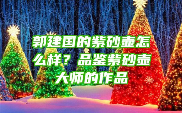 郭建国的紫砂壶怎么样？品鉴紫砂壶大师的作品