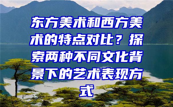 东方美术和西方美术的特点对比？探索两种不同文化背景下的艺术表现方式