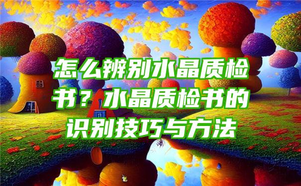 怎么辨别水晶质检书？水晶质检书的识别技巧与方法