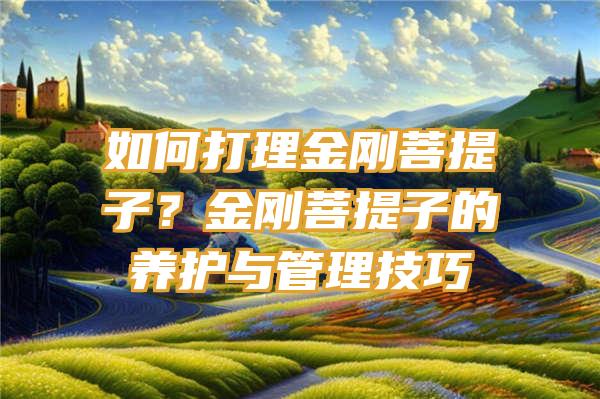 如何打理金刚菩提子？金刚菩提子的养护与管理技巧