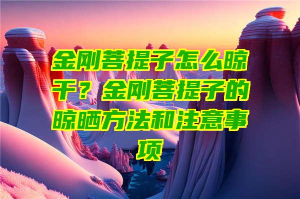 金刚菩提子怎么晾干？金刚菩提子的晾晒方法和注意事项