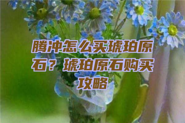 腾冲怎么买琥珀原石？琥珀原石购买攻略