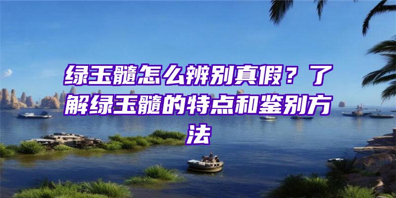 绿玉髓怎么辨别真假？了解绿玉髓的特点和鉴别方法