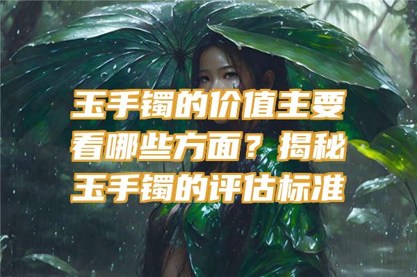 玉手镯的价值主要看哪些方面？揭秘玉手镯的评估标准