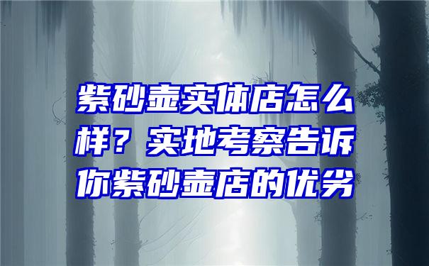 紫砂壶实体店怎么样？实地考察告诉你紫砂壶店的优劣