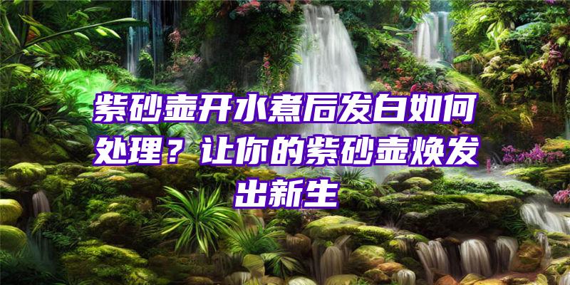 紫砂壶开水煮后发白如何处理？让你的紫砂壶焕发出新生