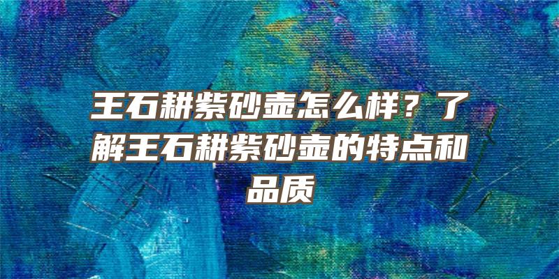 王石耕紫砂壶怎么样？了解王石耕紫砂壶的特点和品质