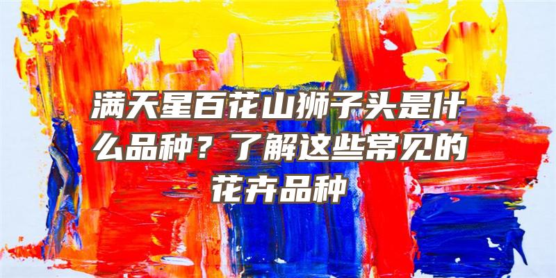 满天星百花山狮子头是什么品种？了解这些常见的花卉品种