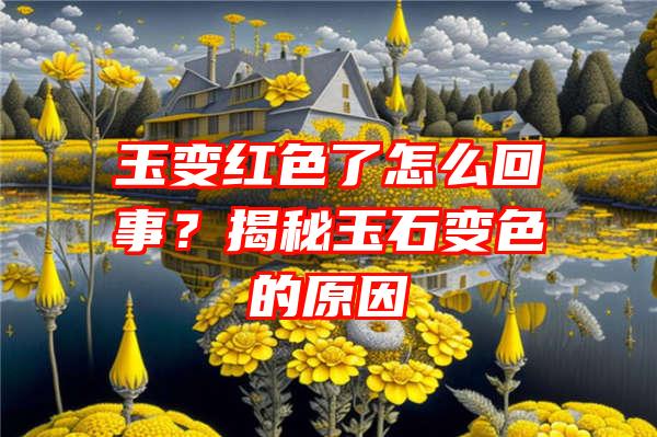 玉变红色了怎么回事？揭秘玉石变色的原因