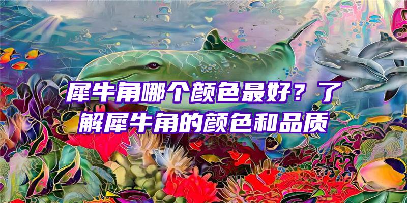 犀牛角哪个颜色最好？了解犀牛角的颜色和品质