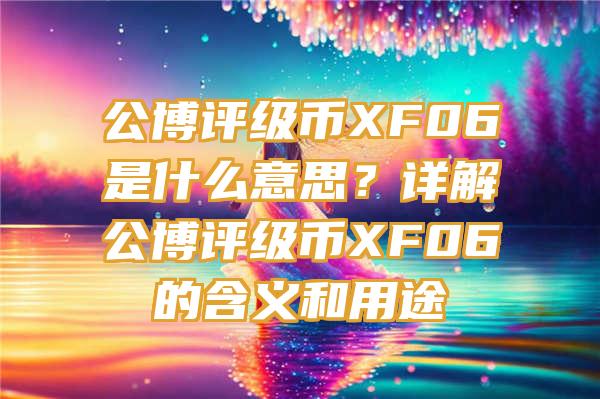 公博评级币XF06是什么意思？详解公博评级币XF06的含义和用途