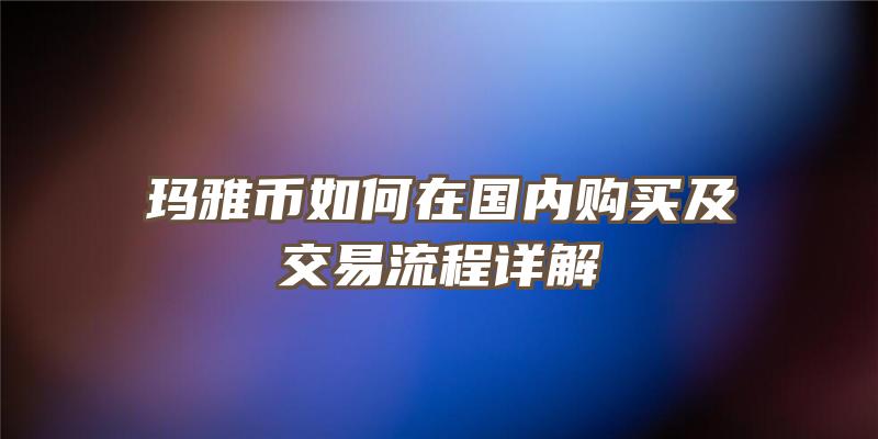 玛雅币如何在国内购买及交易流程详解