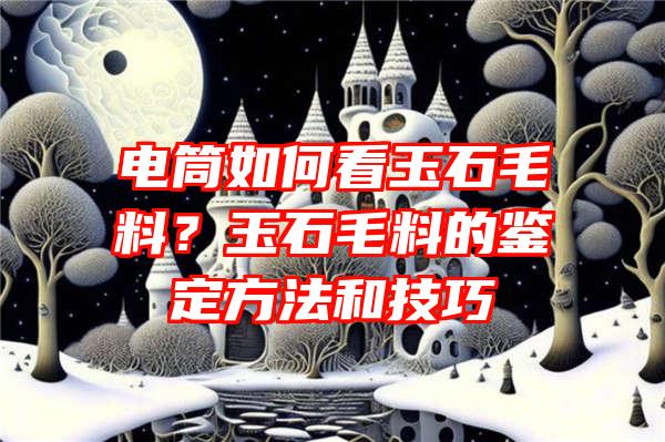 电筒如何看玉石毛料？玉石毛料的鉴定方法和技巧