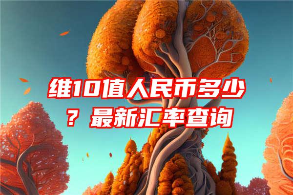 维10值人民币多少？最新汇率查询