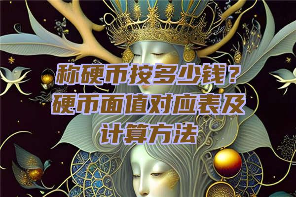 称硬币按多少钱？硬币面值对应表及计算方法