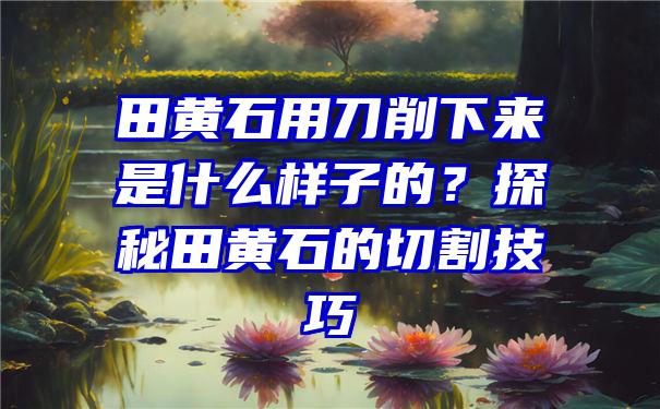 田黄石用刀削下来是什么样子的？探秘田黄石的切割技巧