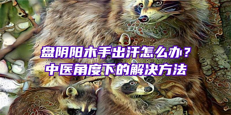 盘阴阳木手出汗怎么办？中医角度下的解决方法