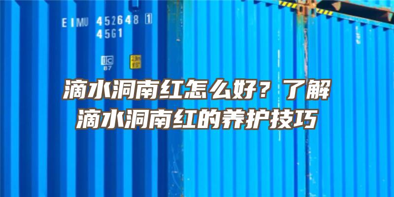 滴水洞南红怎么好？了解滴水洞南红的养护技巧