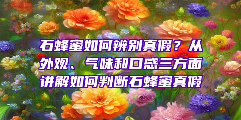 石蜂蜜如何辨别真假？从外观、气味和口感三方面讲解如何判断石蜂蜜真假