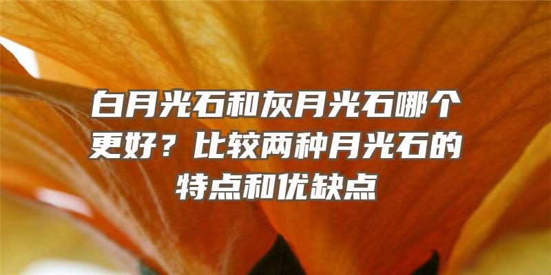 白月光石和灰月光石哪个更好？比较两种月光石的特点和优缺点