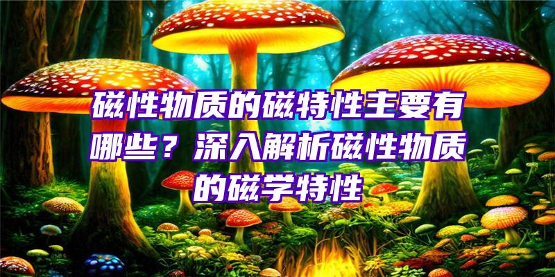 磁性物质的磁特性主要有哪些？深入解析磁性物质的磁学特性