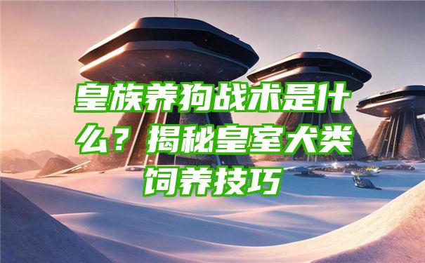 皇族养狗战术是什么？揭秘皇室犬类饲养技巧