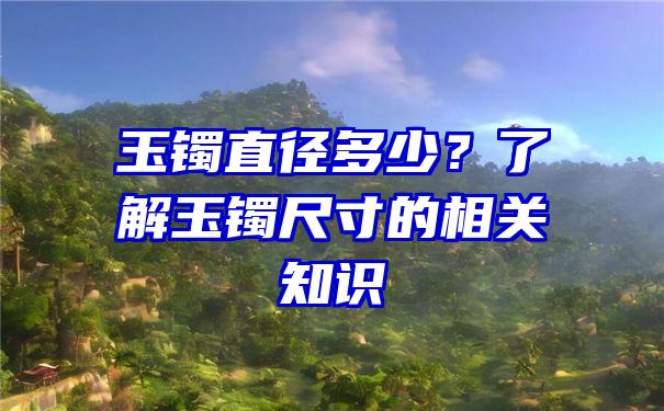 玉镯直径多少？了解玉镯尺寸的相关知识