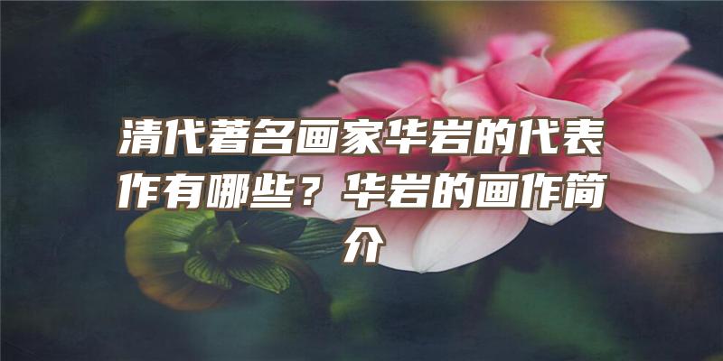 清代著名画家华岩的代表作有哪些？华岩的画作简介