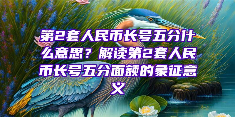 第2套人民币长号五分什么意思？解读第2套人民币长号五分面额的象征意义