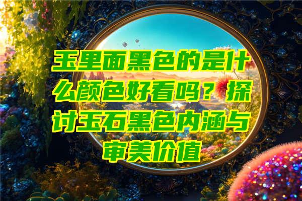 玉里面黑色的是什么颜色好看吗？探讨玉石黑色内涵与审美价值