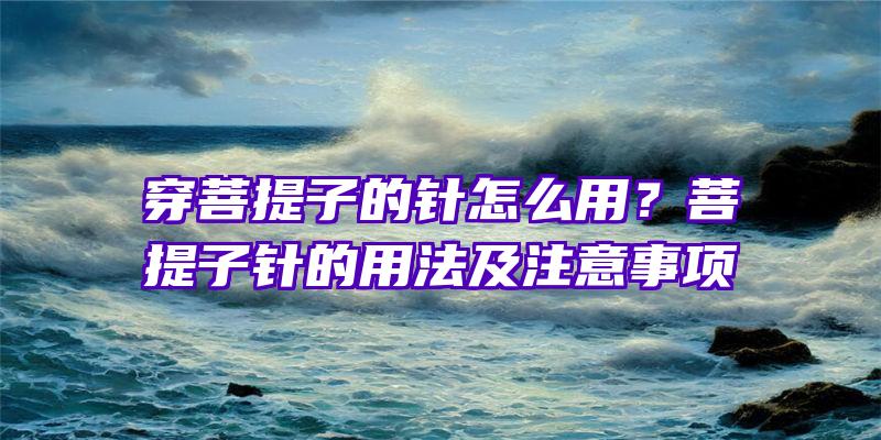 穿菩提子的针怎么用？菩提子针的用法及注意事项