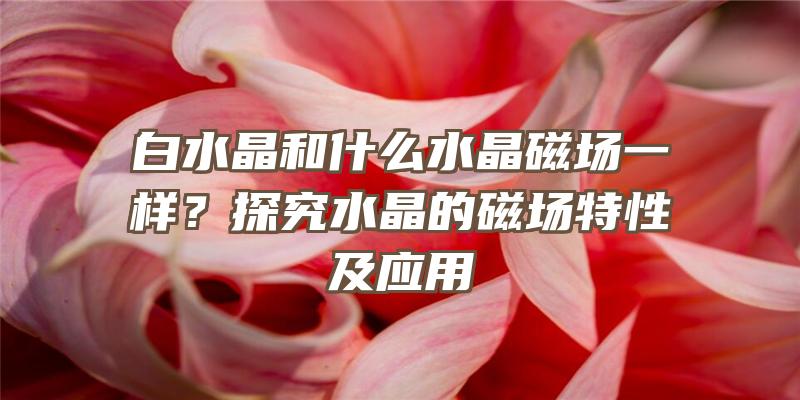 白水晶和什么水晶磁场一样？探究水晶的磁场特性及应用