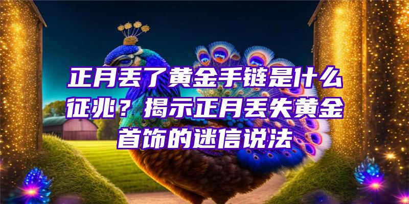 正月丢了黄金手链是什么征兆？揭示正月丢失黄金首饰的迷信说法