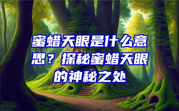 蜜蜡天眼是什么意思？探秘蜜蜡天眼的神秘之处