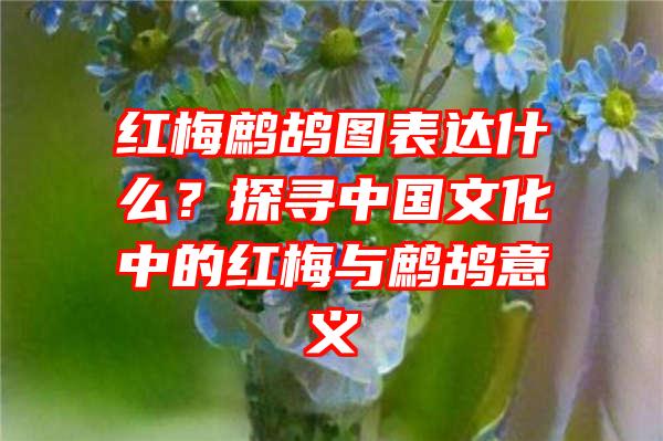 红梅鹧鸪图表达什么？探寻中国文化中的红梅与鹧鸪意义