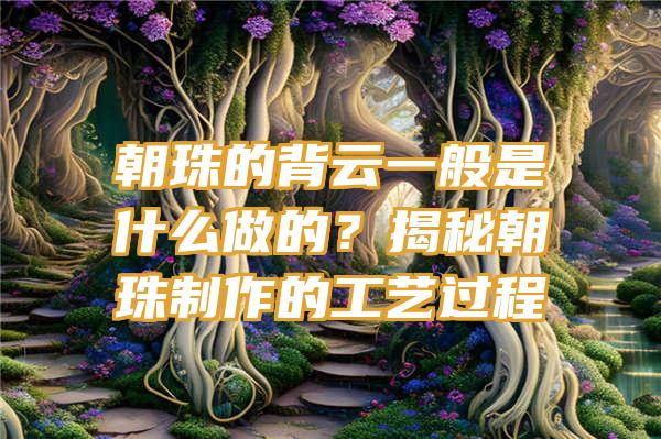 朝珠的背云一般是什么做的？揭秘朝珠制作的工艺过程