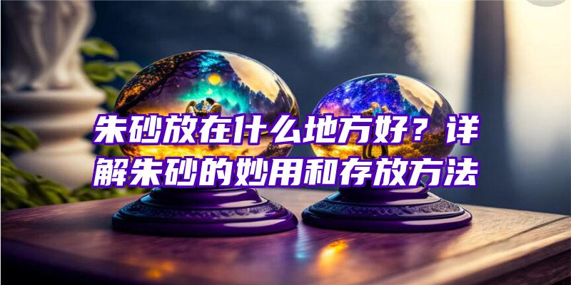 朱砂放在什么地方好？详解朱砂的妙用和存放方法