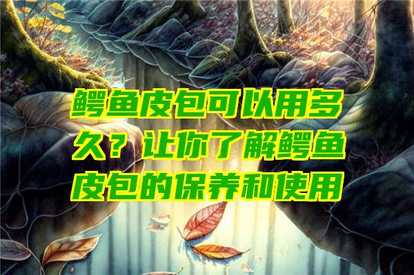 鳄鱼皮包可以用多久？让你了解鳄鱼皮包的保养和使用