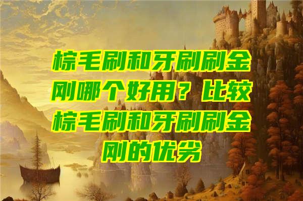 棕毛刷和牙刷刷金刚哪个好用？比较棕毛刷和牙刷刷金刚的优劣