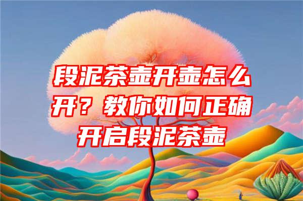 段泥茶壶开壶怎么开？教你如何正确开启段泥茶壶