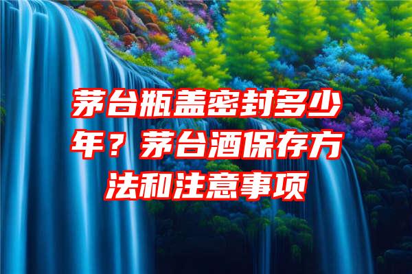 茅台瓶盖密封多少年？茅台酒保存方法和注意事项