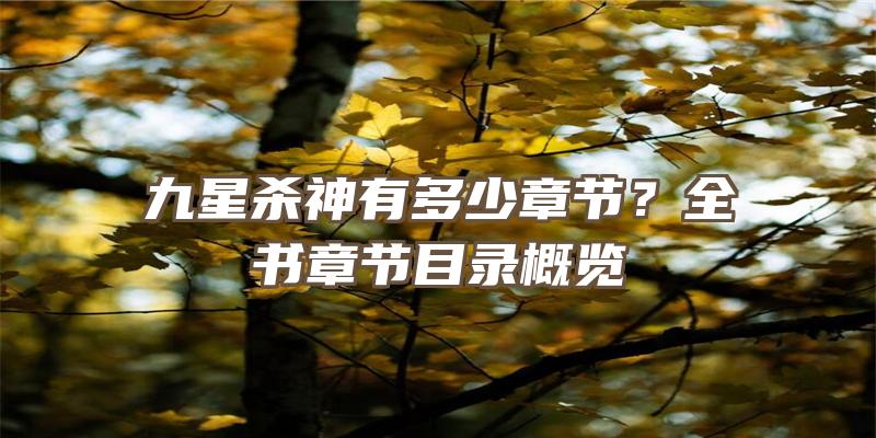 九星杀神有多少章节？全书章节目录概览