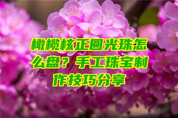 橄榄核正圆光珠怎么盘？手工珠宝制作技巧分享