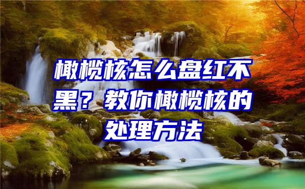 橄榄核怎么盘红不黑？教你橄榄核的处理方法