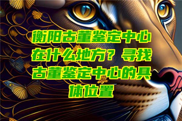 衡阳古董鉴定中心在什么地方？寻找古董鉴定中心的具体位置