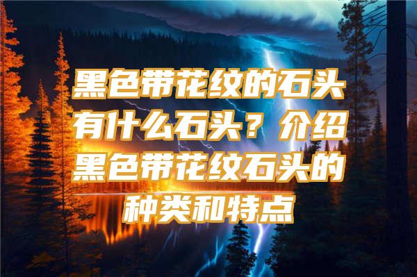 黑色带花纹的石头有什么石头？介绍黑色带花纹石头的种类和特点