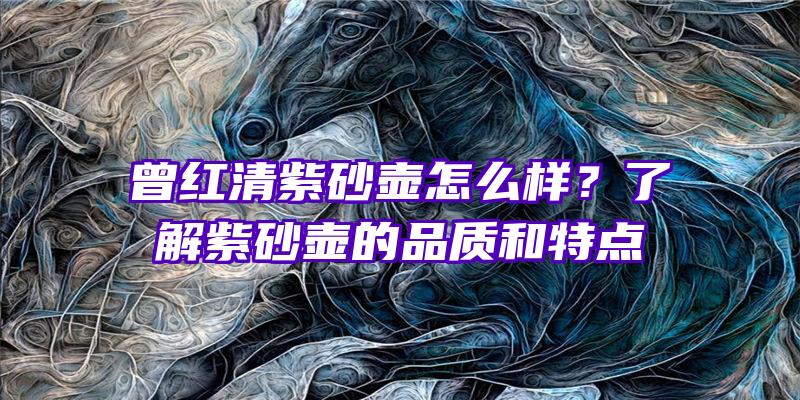 曾红清紫砂壶怎么样？了解紫砂壶的品质和特点