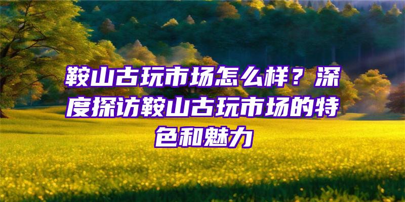 鞍山古玩市场怎么样？深度探访鞍山古玩市场的特色和魅力