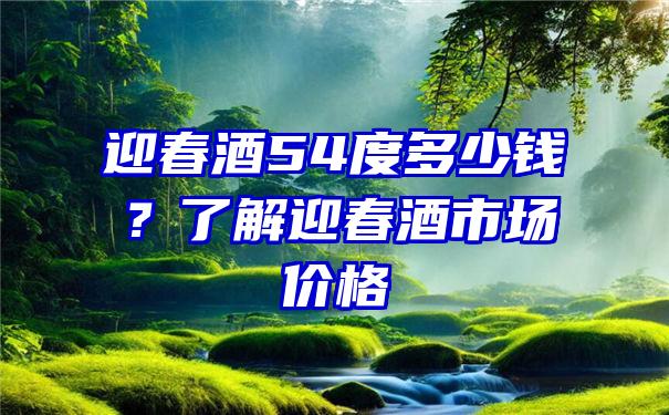 迎春酒54度多少钱？了解迎春酒市场价格