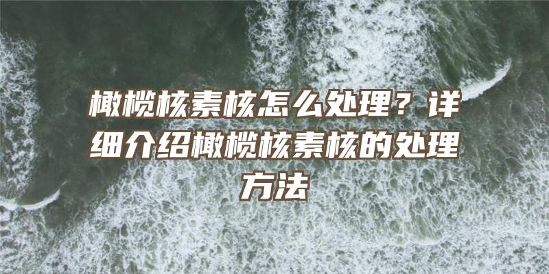 橄榄核素核怎么处理？详细介绍橄榄核素核的处理方法